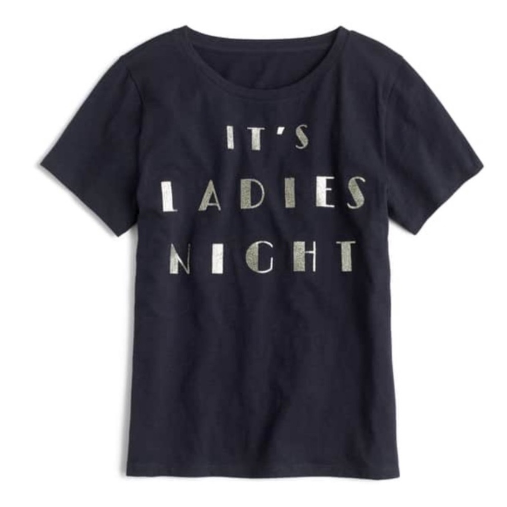 J.crew Ladies' Night Tee Black Gold